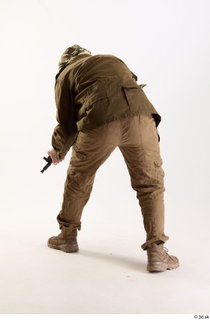 Andrew Elliott Pose with Gun aiming gun crouching standing whole…